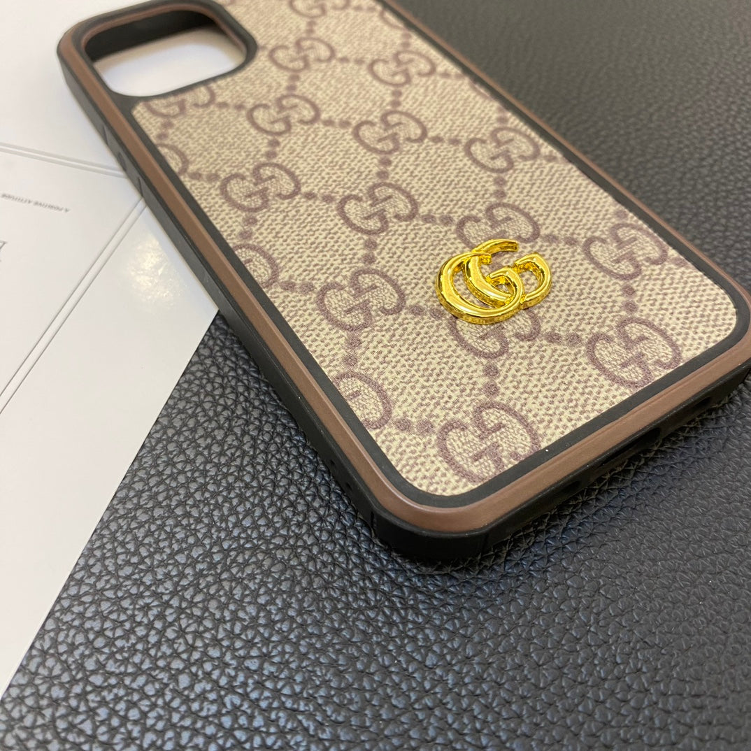 Vintage Embossed Gold Label Case