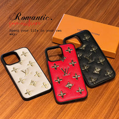 Classic Golden Embossed Leather Case