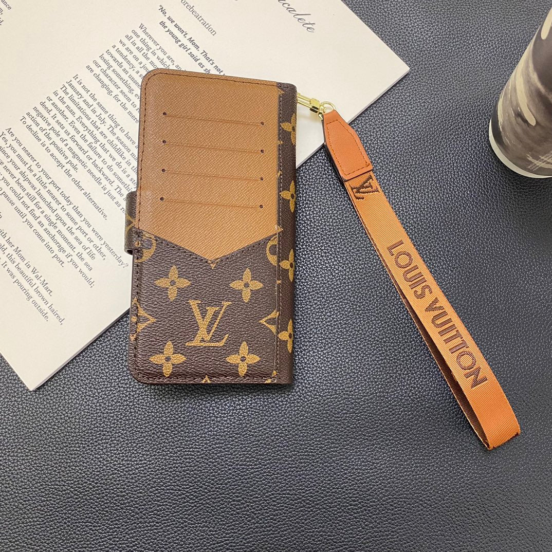 Leather Multi-Function Back Card Holder Case