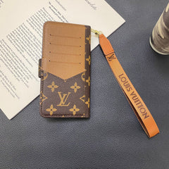 Leather Multi-Function Back Card Holder Case