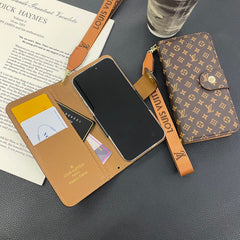 Leather Multi-Function Back Card Holder Case