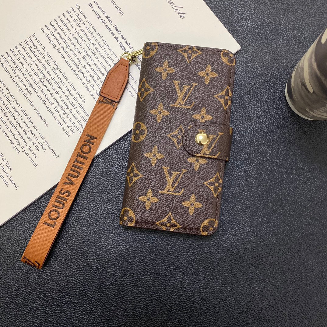 Leather Multi-Function Back Card Holder Case