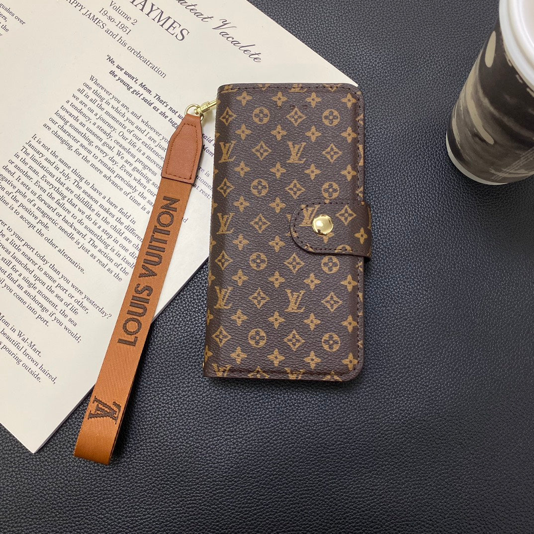 Leather Multi-Function Back Card Holder Case