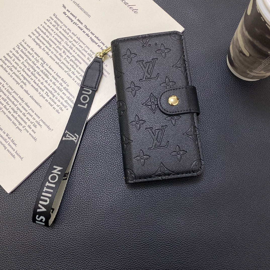 Leather Multi-Function Back Card Holder Case