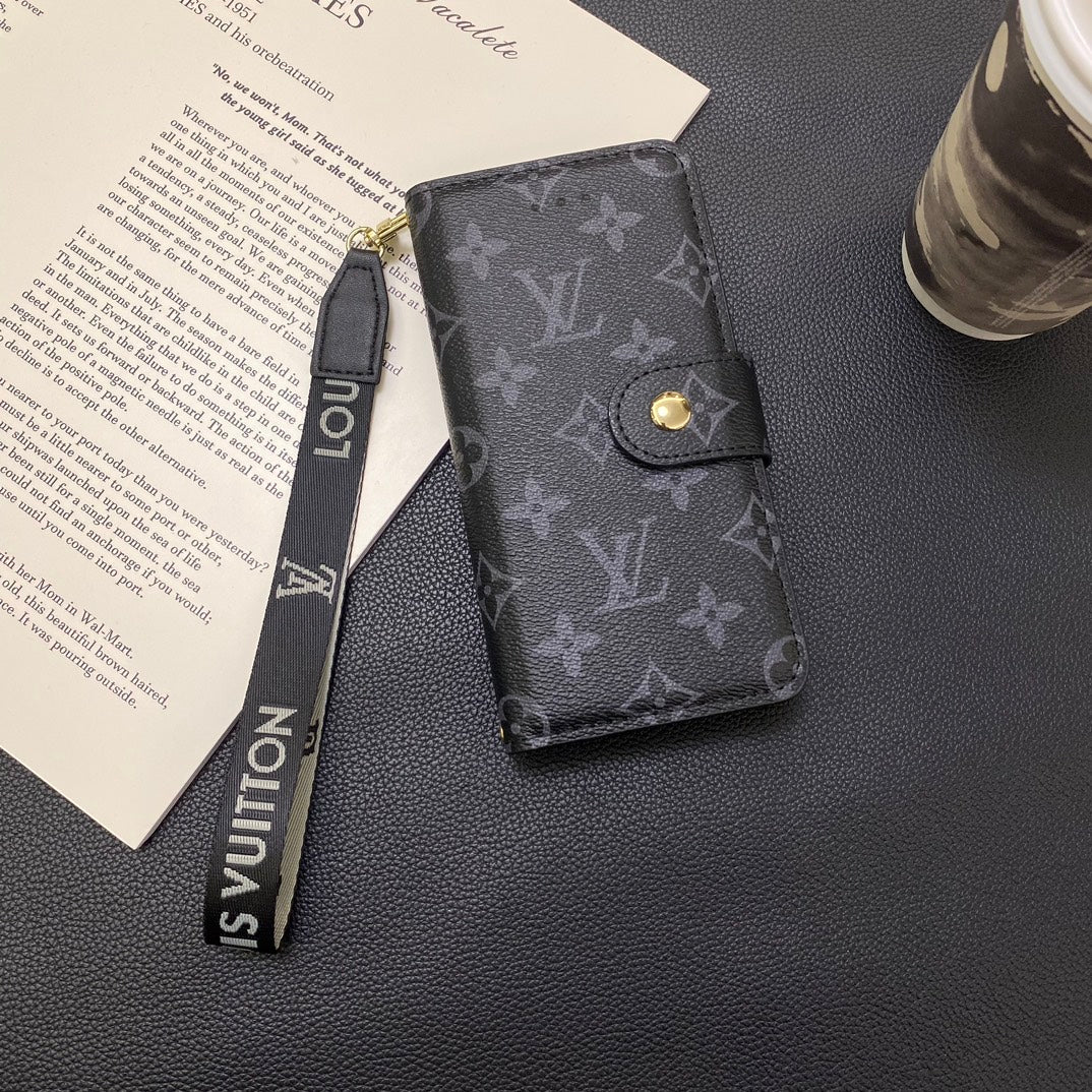 Leather Multi-Function Back Card Holder Case
