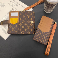 Leather Multi-Function Back Card Holder Case