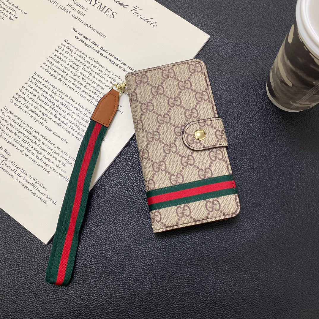 Leather Multi-Function Back Card Holder Case