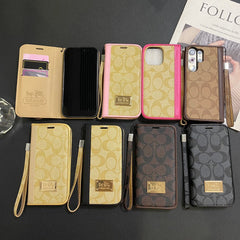 Leather Gold Logo Wallet Samsung Case