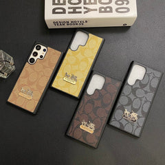 Vintage Retro Leather Carriage Logo Samsung Case