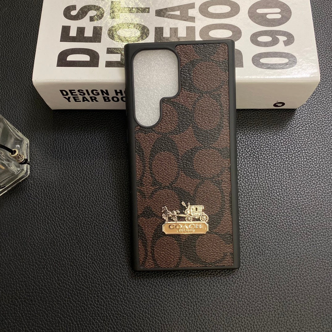 Vintage Retro Leather Carriage Logo Samsung Case