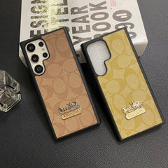 Vintage Retro Leather Carriage Logo Samsung Case