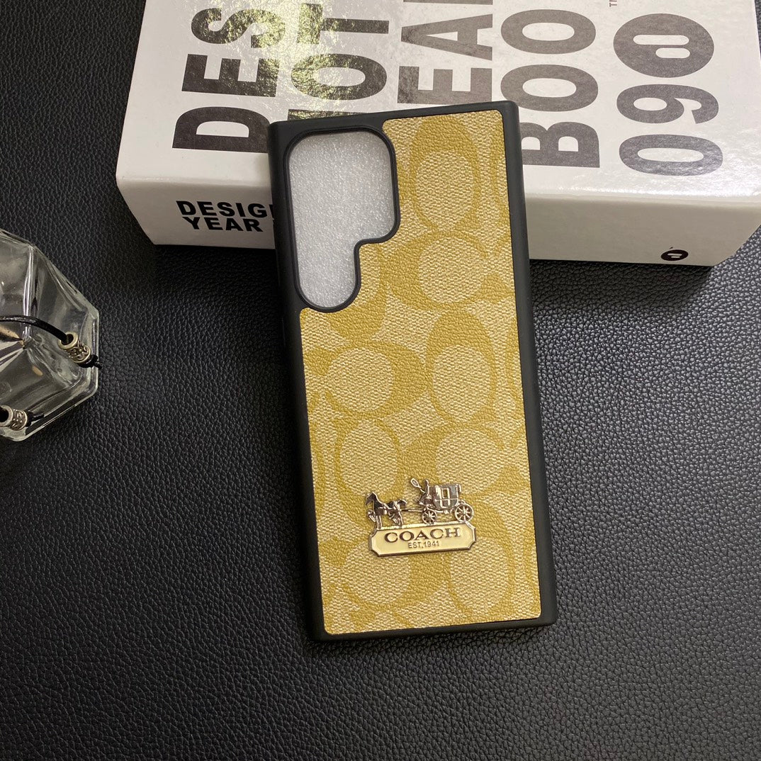 Vintage Retro Leather Carriage Logo Samsung Case