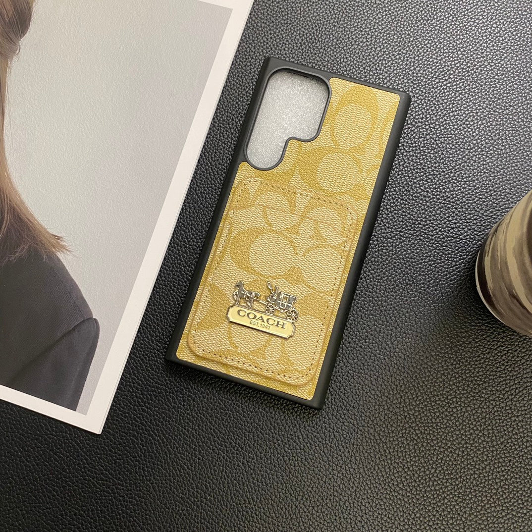 Vintage Embossed Carriage Logo Samsung Case