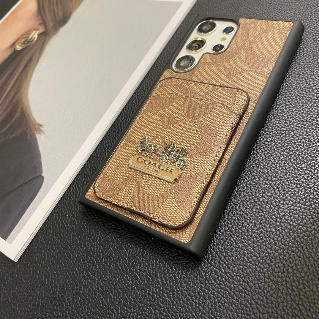 Vintage Embossed Carriage Logo Samsung Case
