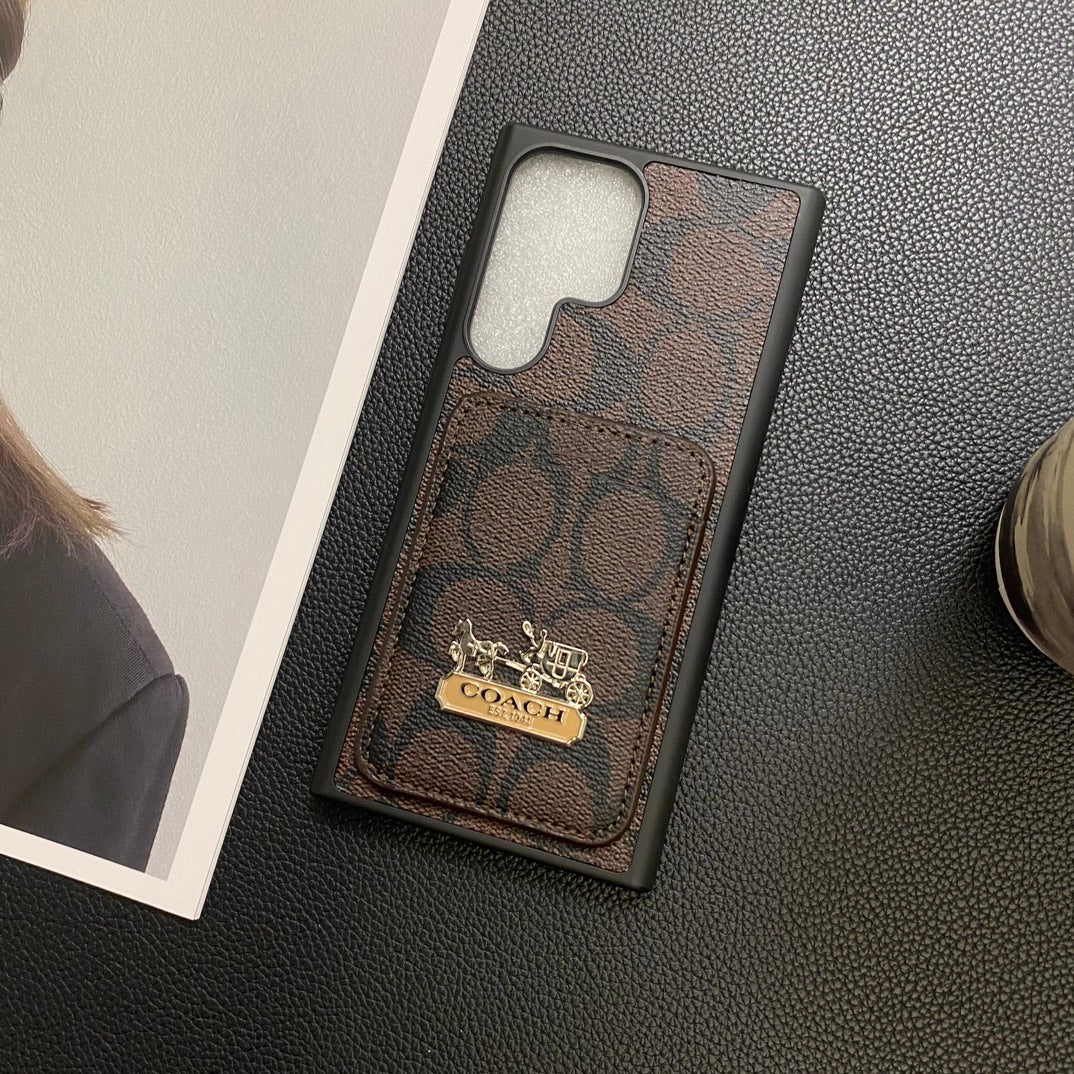 Vintage Embossed Carriage Logo Samsung Case