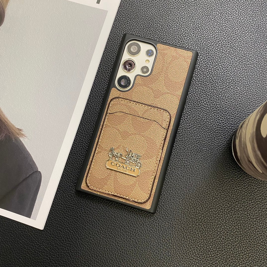 Vintage Embossed Carriage Logo Samsung Case