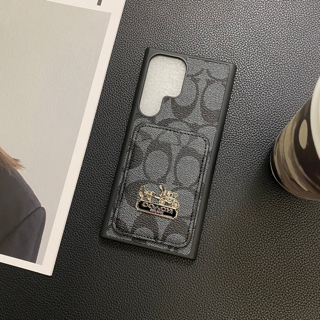Vintage Embossed Carriage Logo Samsung Case