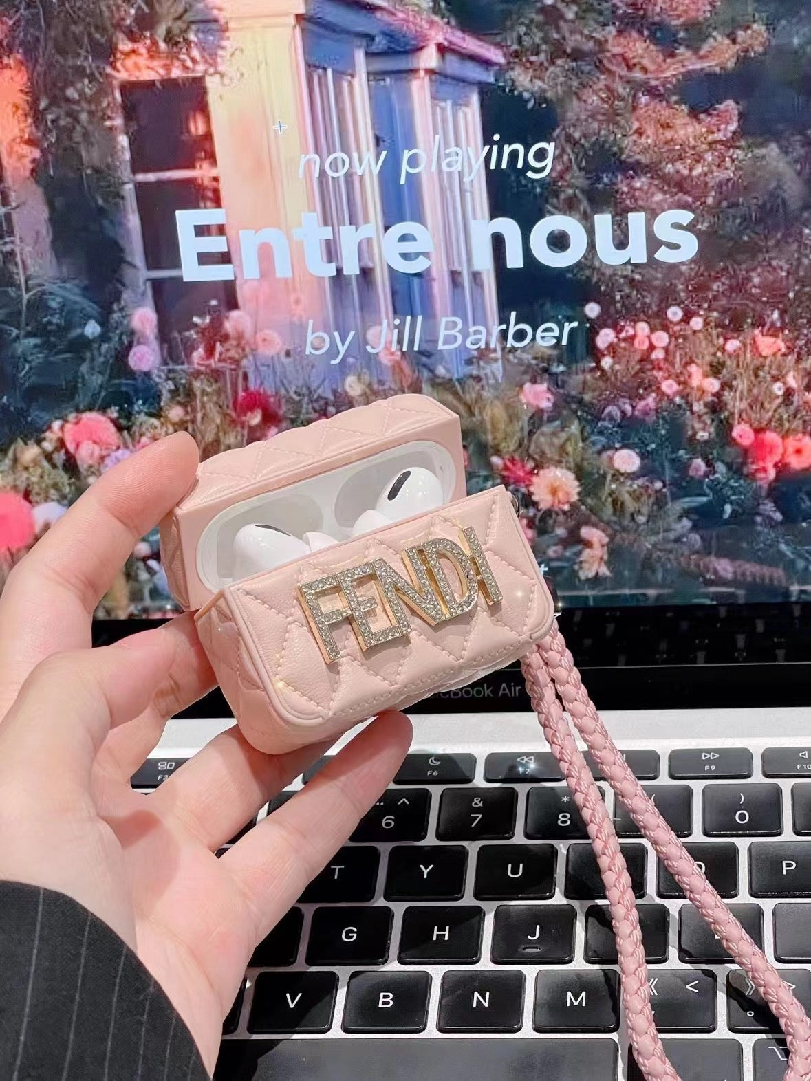 Luxury diamond leather AirPods Case