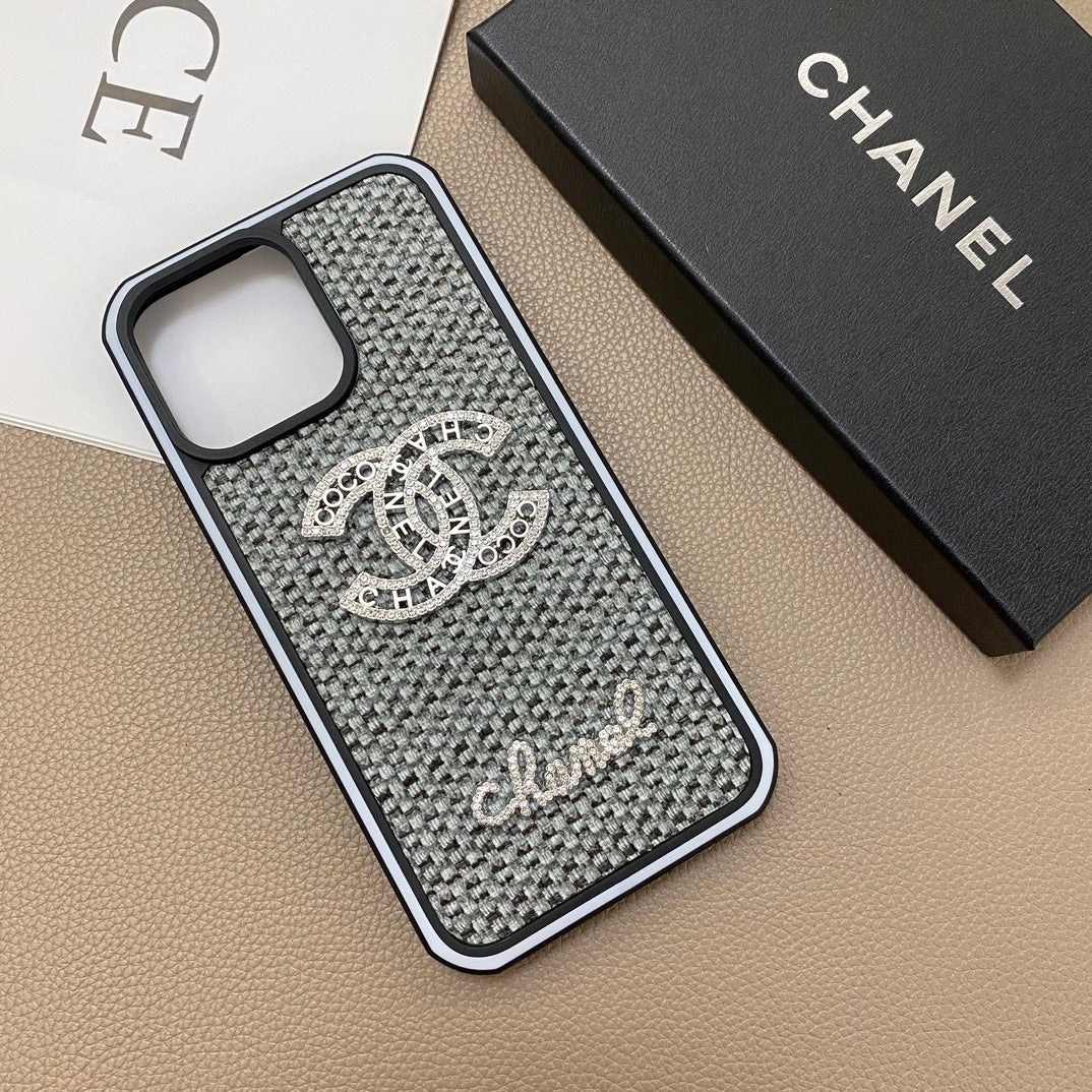 Pearl Diamond Logo Woven Pattern Case