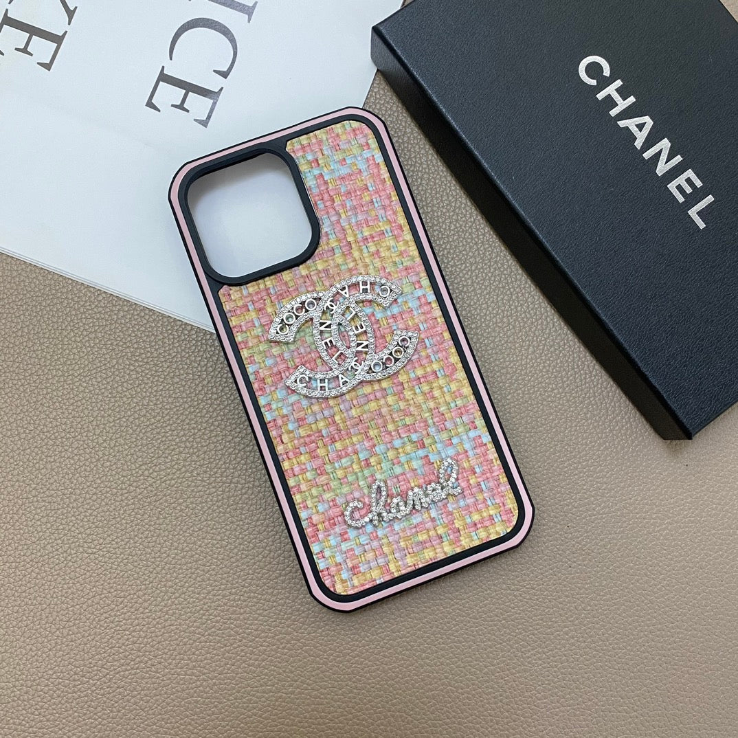 Pearl Diamond Logo Woven Pattern Case