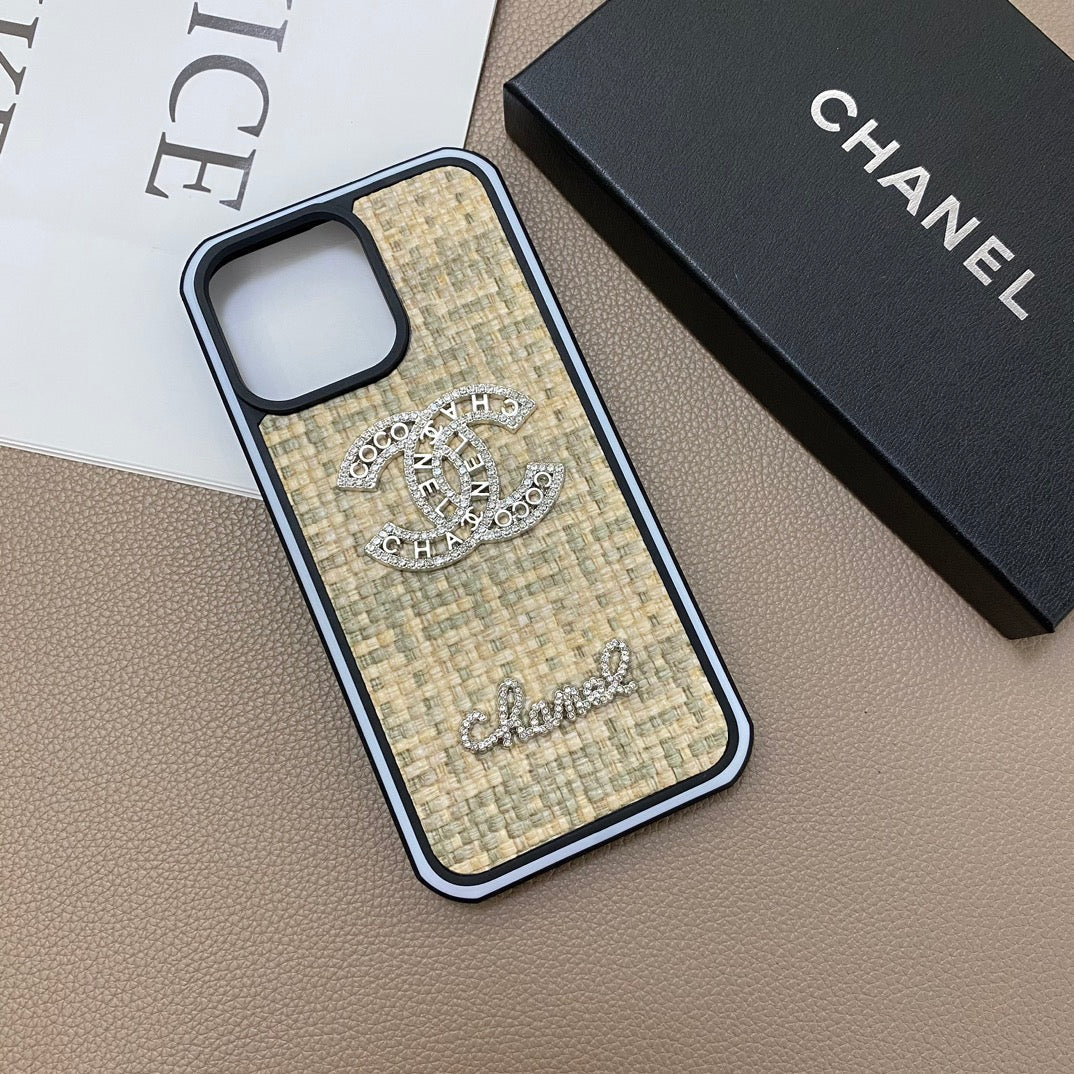 Pearl Diamond Logo Woven Pattern Case