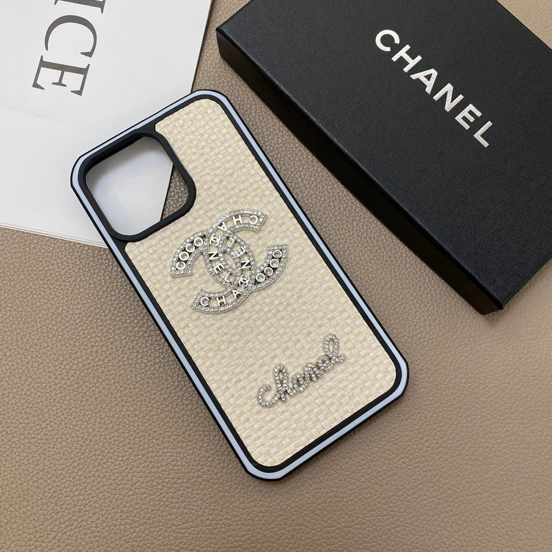 Pearl Diamond Logo Woven Pattern Case