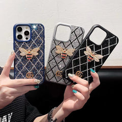 Electroplated Sparkling Diamonds Bee Case