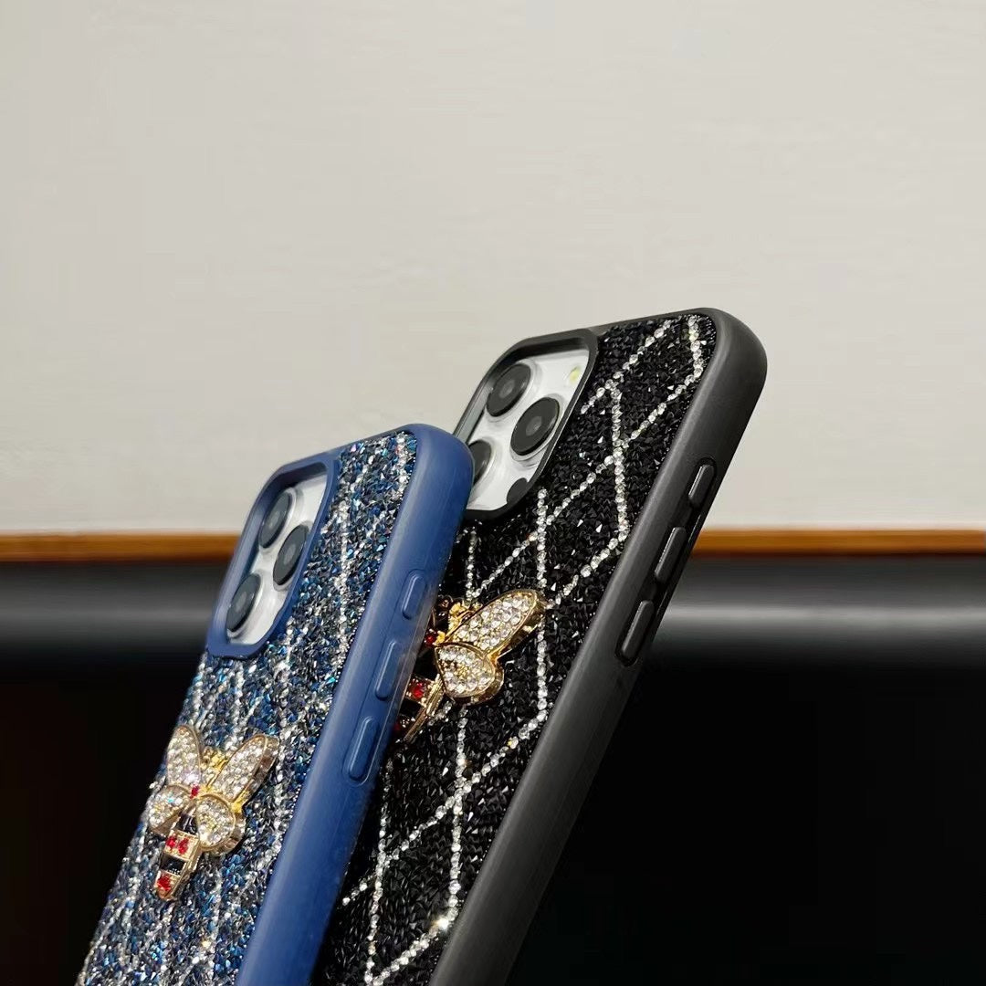 Electroplated Sparkling Diamonds Bee Case
