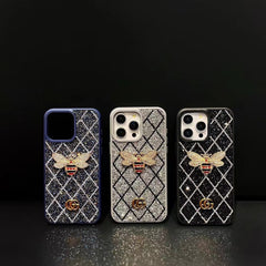 Electroplated Sparkling Diamonds Bee Case