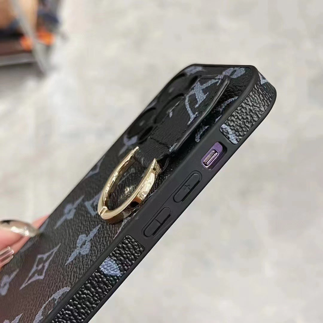Embossed Leather Wristband Case