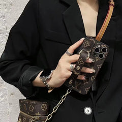 Embossed Leather Wristband Case