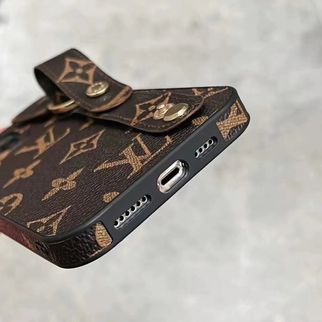 Embossed Leather Wristband Case