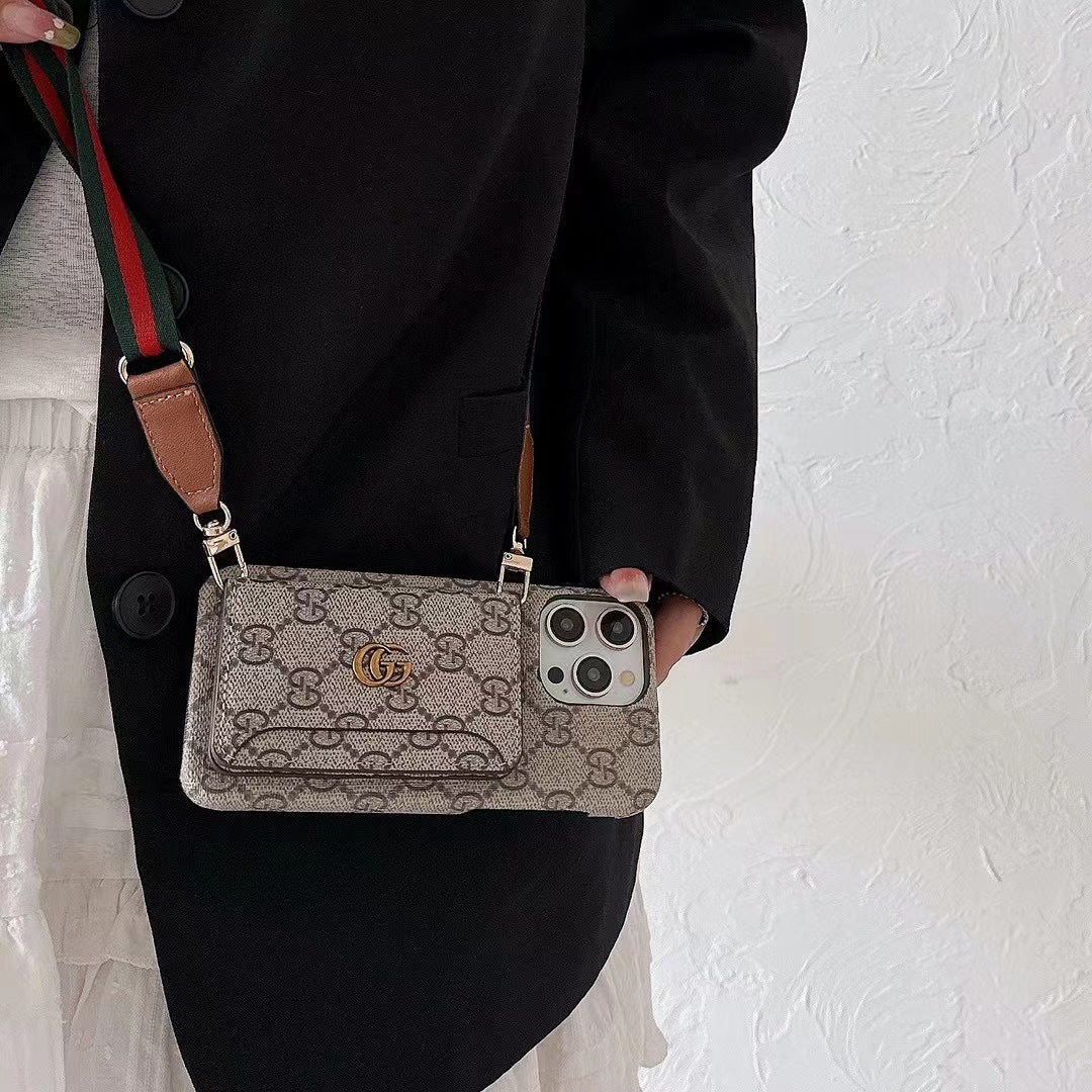 Fashion Retro Crossbody Card Holder Case