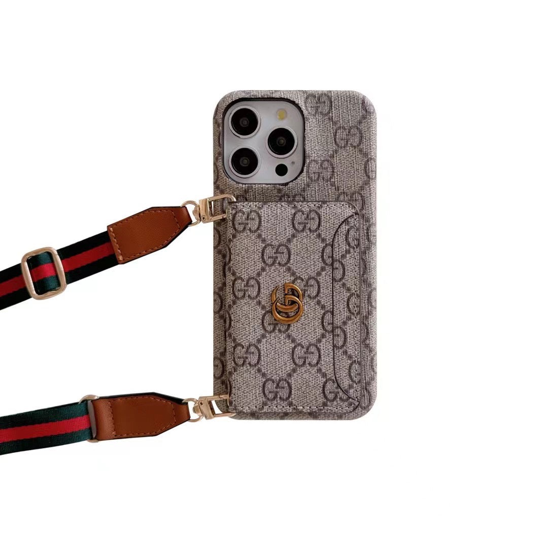 Fashion Retro Crossbody Card Holder Case