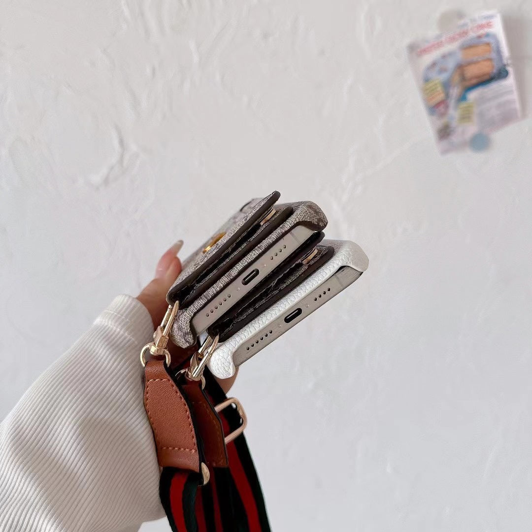 Fashion Retro Crossbody Card Holder Case