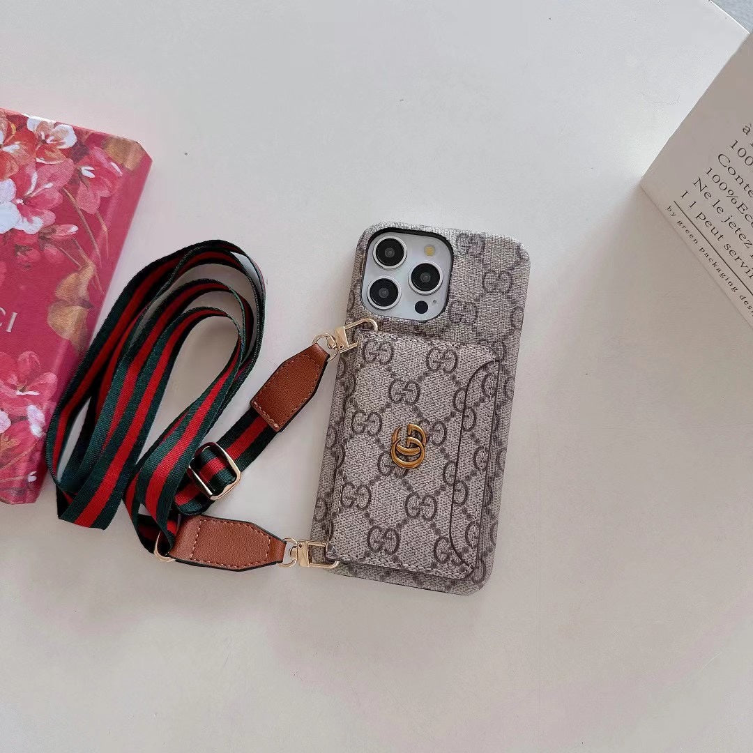 Fashion Retro Crossbody Card Holder Case
