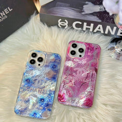 Crystal Clear Double-Sided Laser Rose Embossed Case