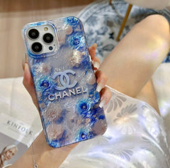 Crystal Clear Double-Sided Laser Rose Embossed Case