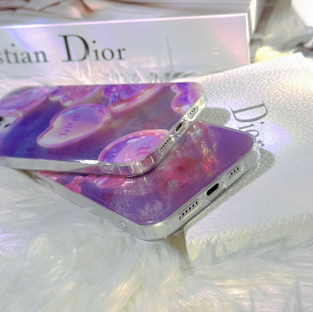 Glitter Shiny Pink Diamond Heart Case