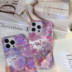 Glitter Shiny Pink Diamond Heart Case