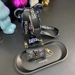 Fashion Leather Earphone Case With Lanyard