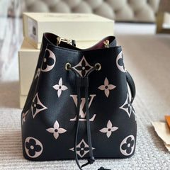 Leather Embossed Bucket Bag