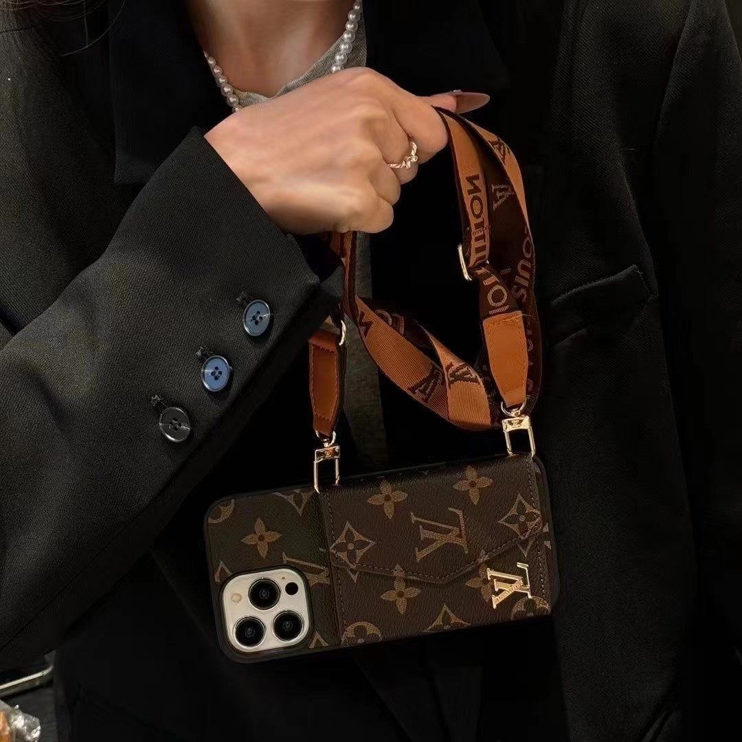 Luxury Leather Coin Purse Crossbody Case
