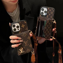 Luxury Leather Coin Purse Crossbody Case