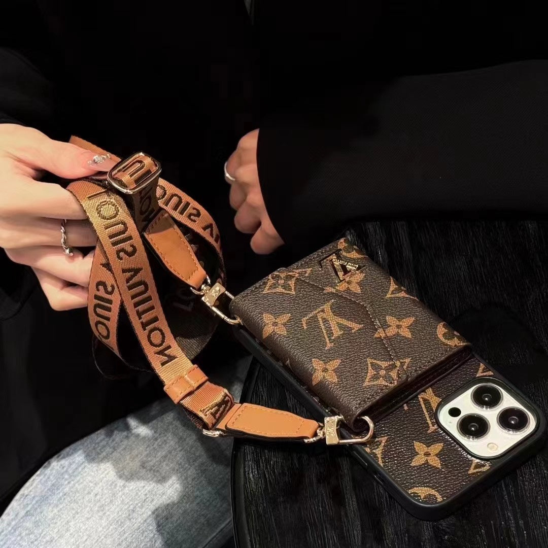 Luxury Leather Coin Purse Crossbody Case
