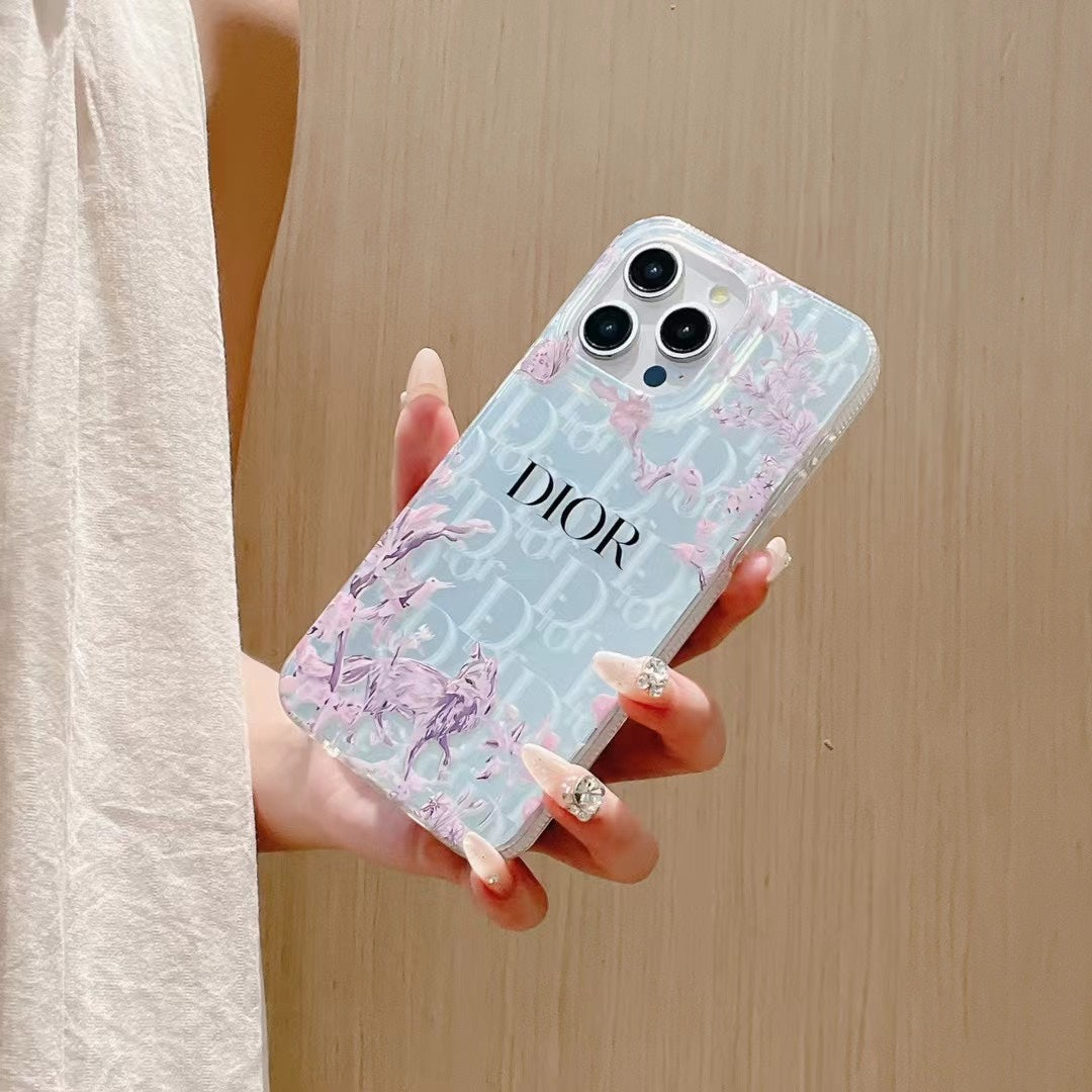 Floral Embossed Silver Case
