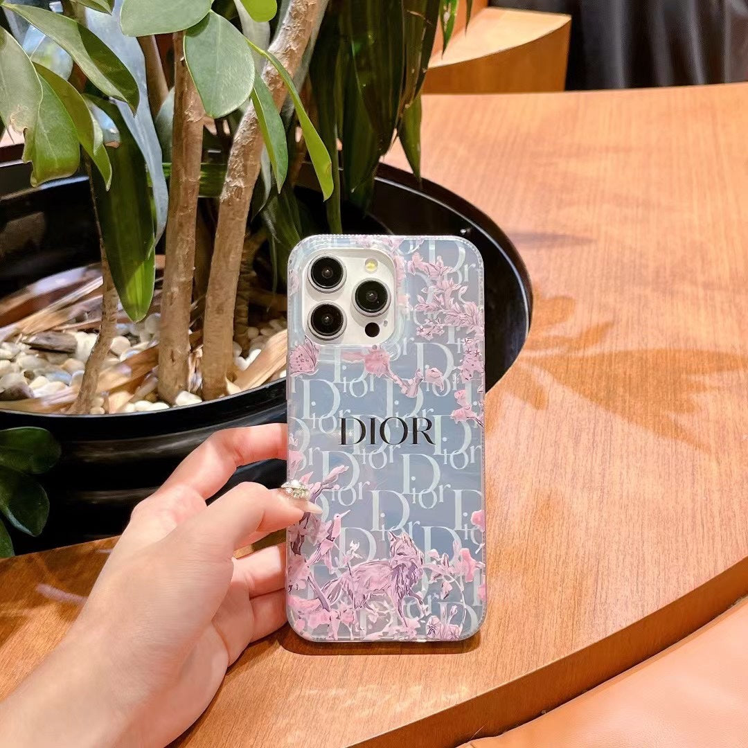 Floral Embossed Silver Case