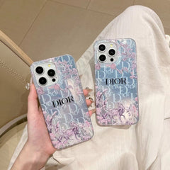 Floral Embossed Silver Case