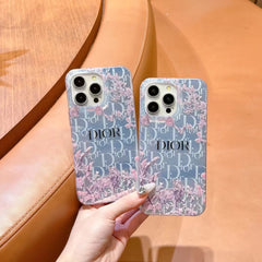 Floral Embossed Silver Case