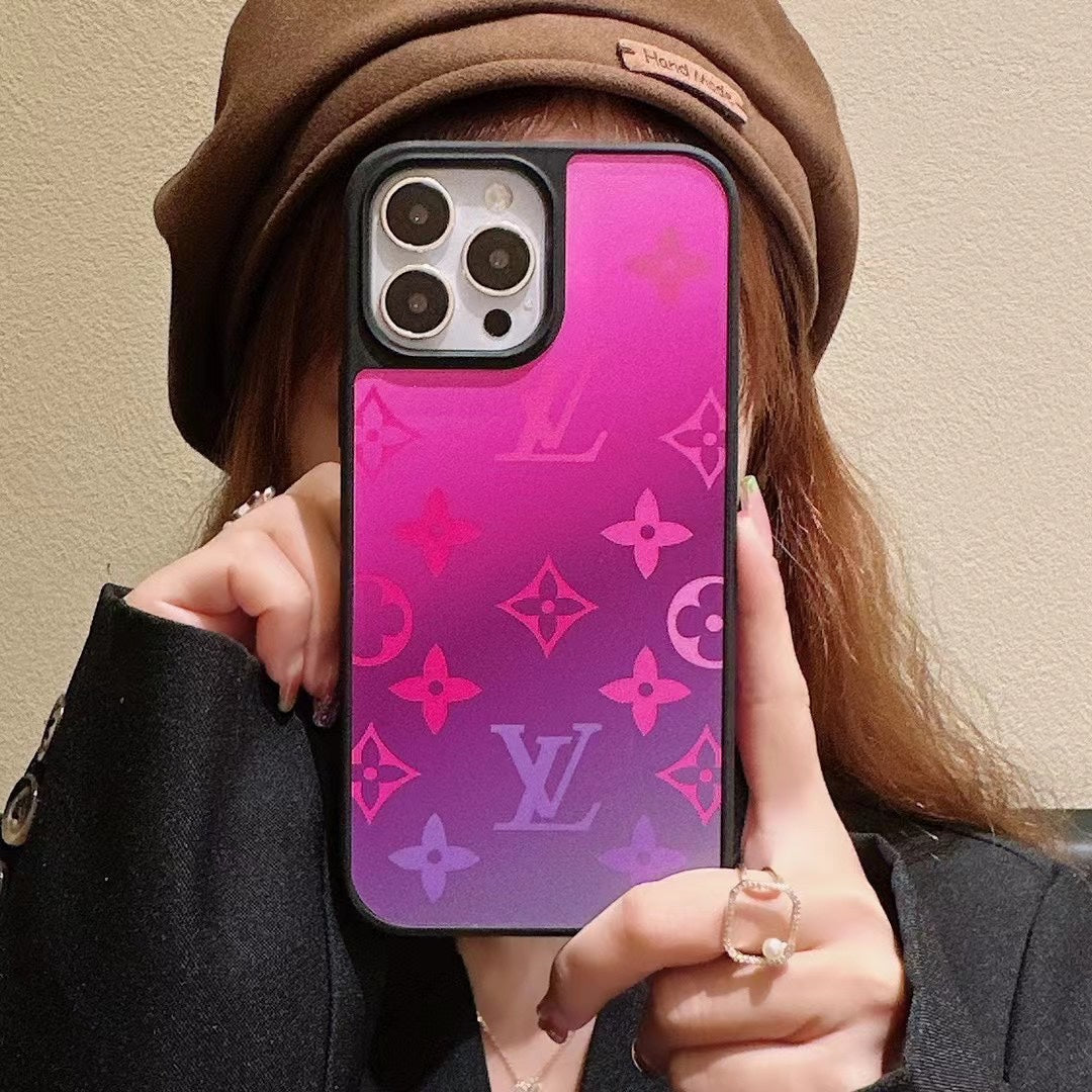 Fashion Gradient Color Embossed Case